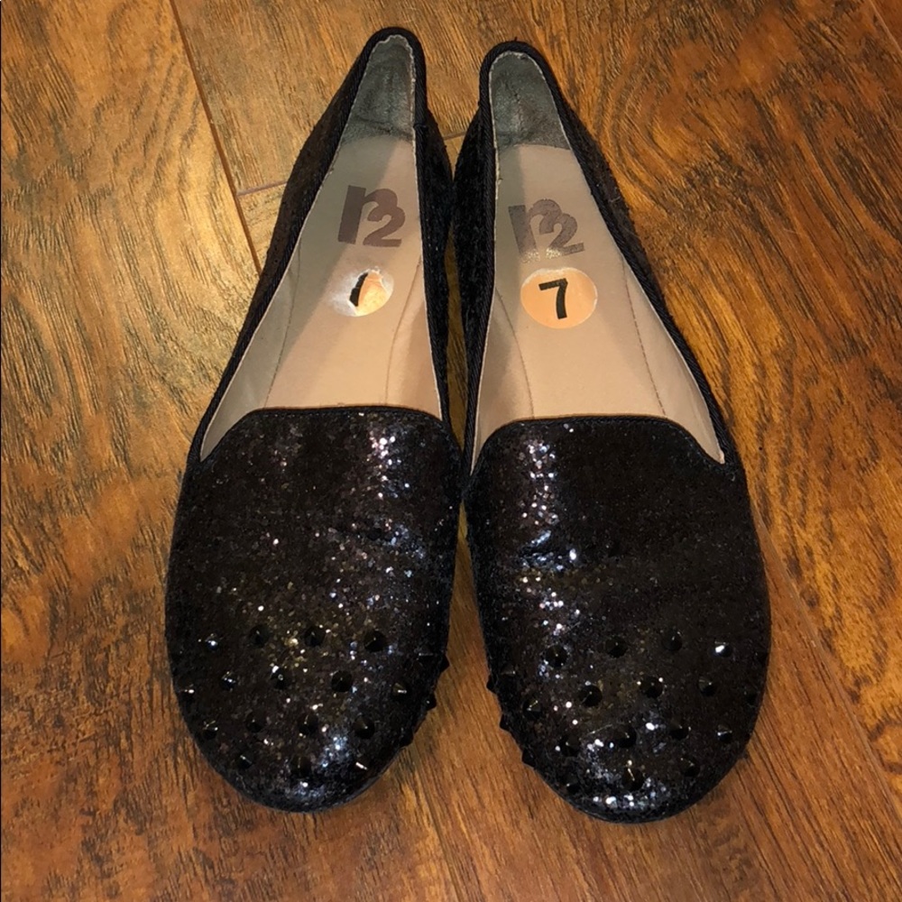 R2 sparkly studded flats.